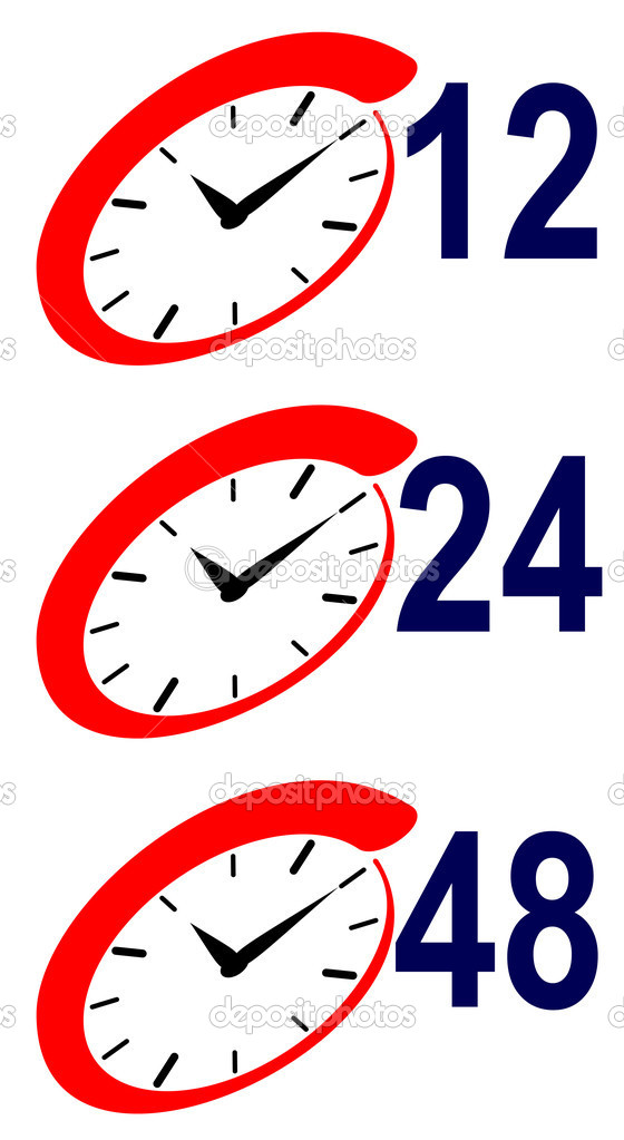 12 24 48 Hour Sign and Clock