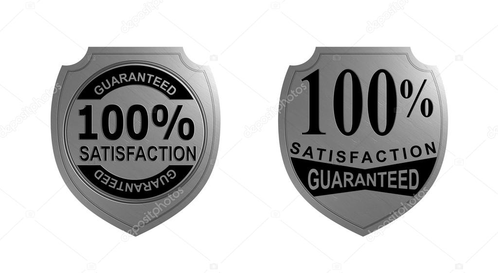 100 percent Satisfaction Guaranteed Silver Seal