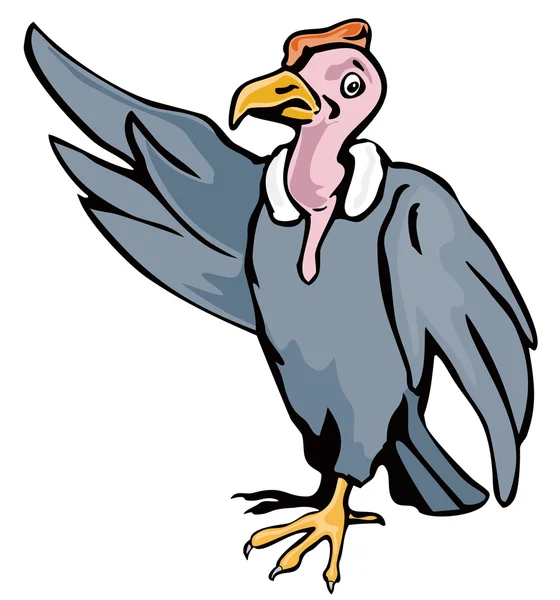 Cartoon Vulture Waving — Stock Photo, Image