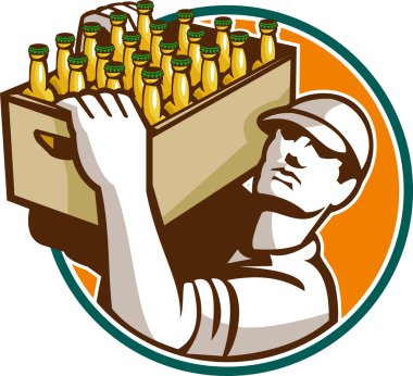 Barmen taşıma bira çantası retro
