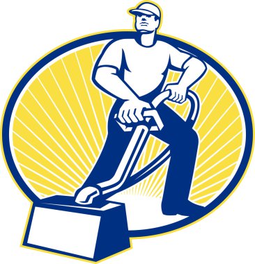 Halı cleaner vakum makinesi retro temizlik