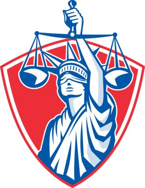 Tartım yükselterek adalet Özgürlük heykeli retro ölçekler