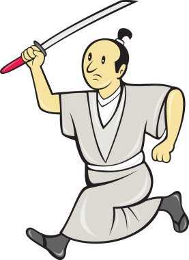 kılıç ile Japon samuray savaşçı
