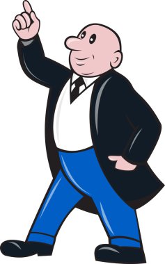 Kel işadamı yukarı dönük