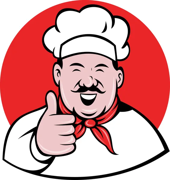 Шеф-повар пекарь большой палец вверх — стоковый вектор