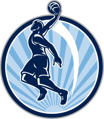 Basketbol dunk topu retro