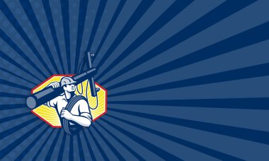 güç yan hakem tamirci taşıyan elektrik direği