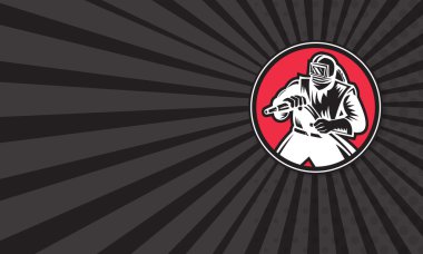 Kumlama cihazının kumlama daire retro