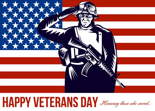 US Veterans Day Remembrance Greeting Card — Stock Photo, Image