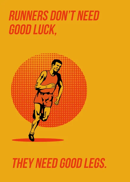 Runner Running Marathon Poster — Stock Photo, Image