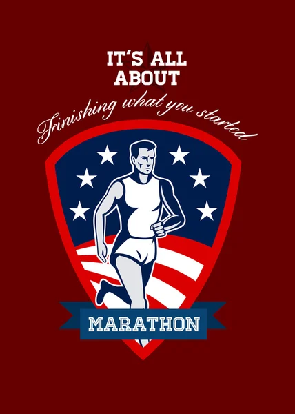 Marathon Runner Finir ce que vous commencez Affiche — Photo