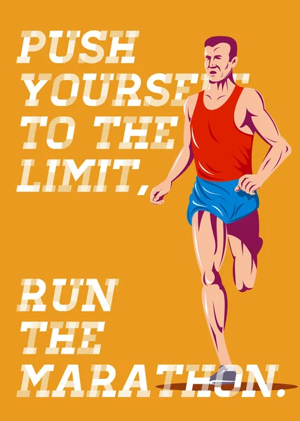 Marathon Push to the Limit Poster — Stock Photo, Image