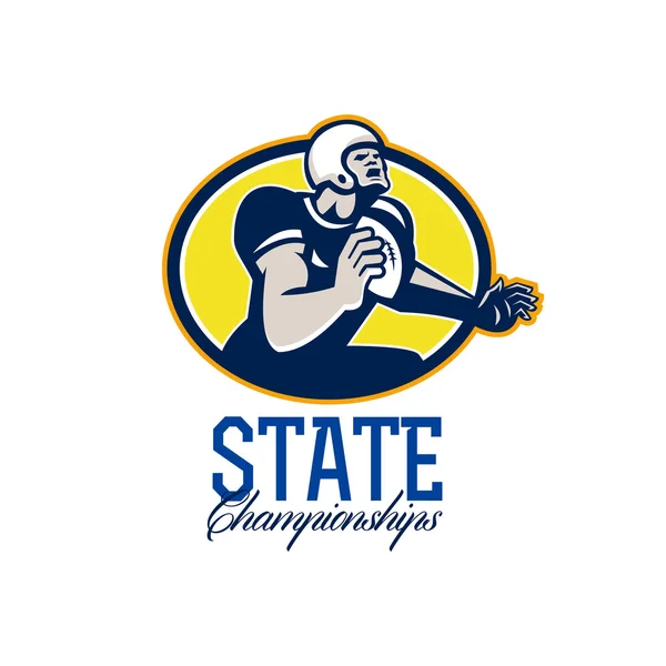 American Football State Championships Retro — Stock Photo, Image