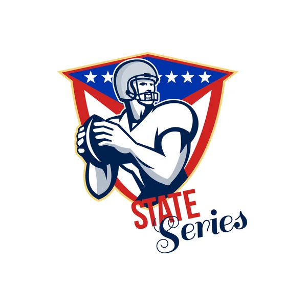 American Football Quarterback State Series — Stockfoto