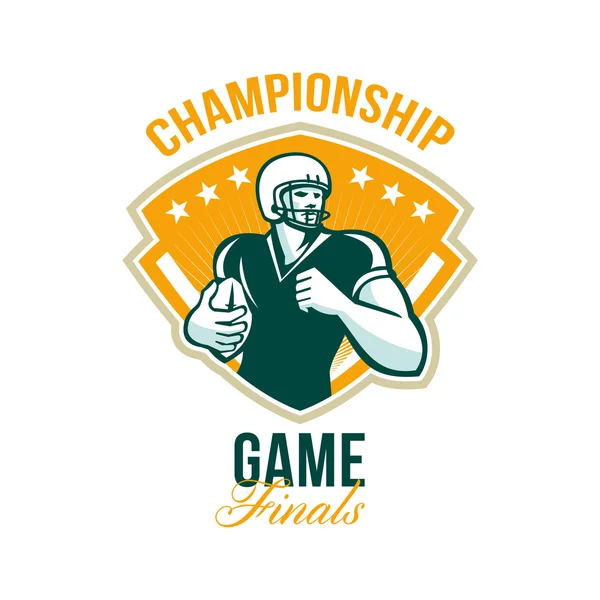 American Football Championship Game Finals Crest — Stock Photo, Image