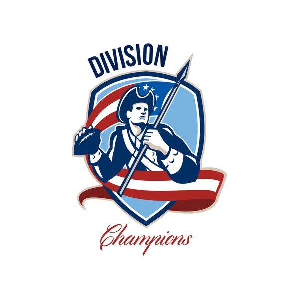 American Football Division Champions Shield Retro — Stock Photo, Image