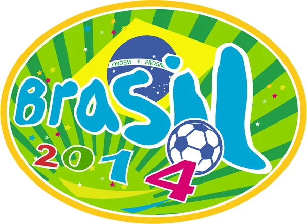 Brasil 2014 Soccer Football Ball — Stock Vector
