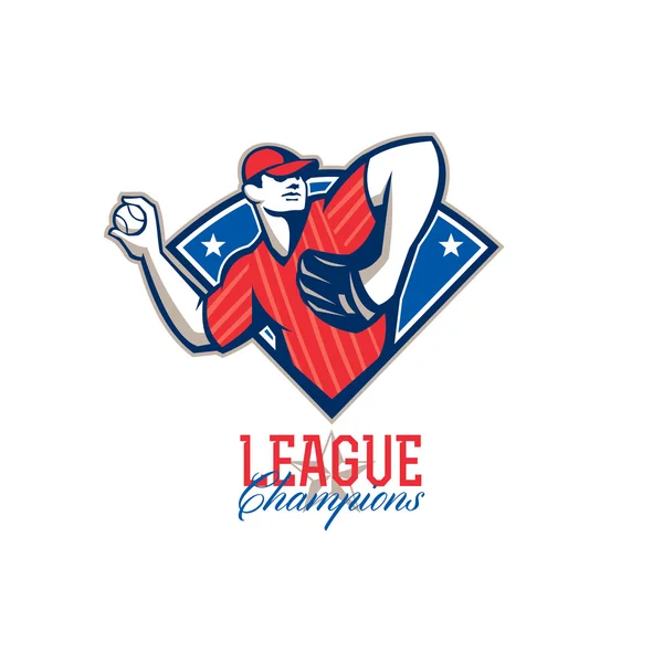 League Champions Baseball Retro — Stock Photo, Image