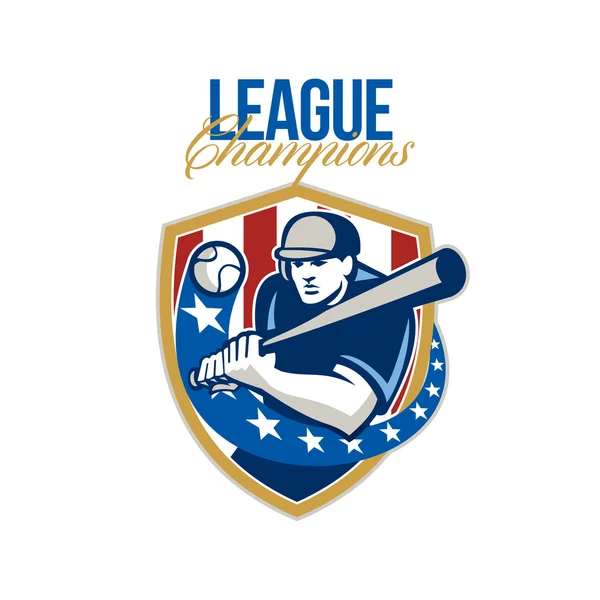Baseball League Champions Retro — Stock Photo, Image