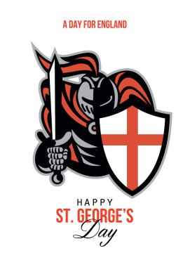 bir gün için İngiltere'ye mutlu st george tebrik kartı