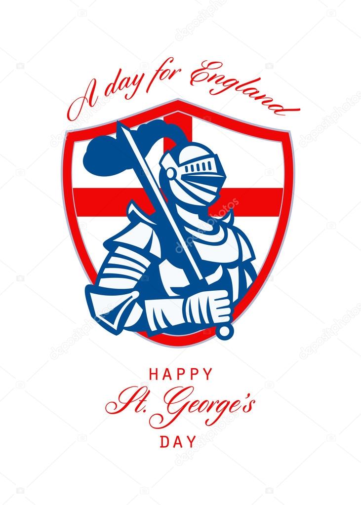 Happy St George A Day for England Greeting Card