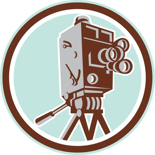 Φωτογραφική μηχανή ταινία εκλεκτής ποιότητας κινηματογράφο ρετρό — Διανυσματικό Αρχείο