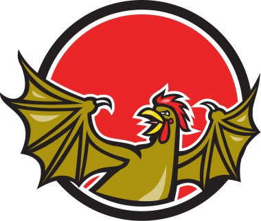 Basilisk Yarasa kanadı karikatür