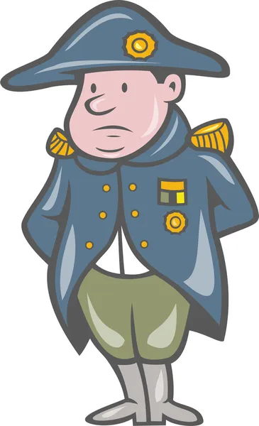 Cartone animato generale militare francese — Vettoriale Stock