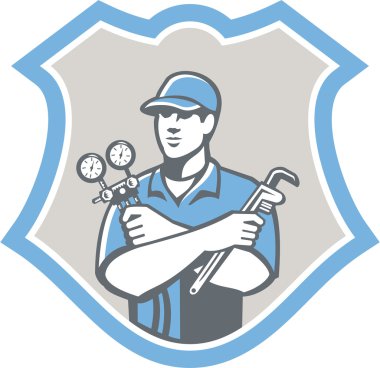 Soğutma klima mekanik kalkan retro