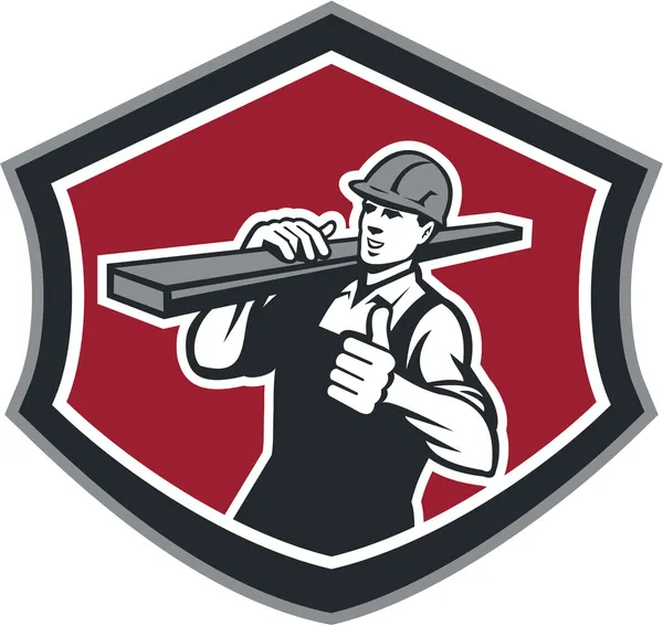 Oluşturucu marangoz retro Yaşasın Kereste taşımak