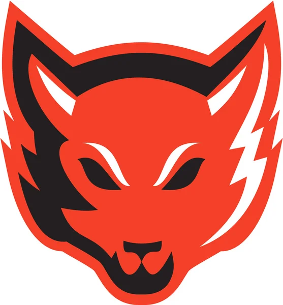 Red Fox Head Front — Stock Vector