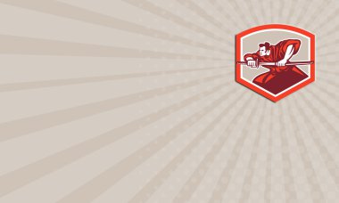 Katana kılıç kalkan çizim kartvizit samuray savaşçı