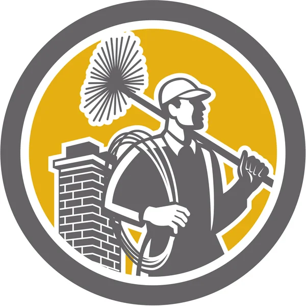 Chimney Swever Worker Retro — стоковый вектор