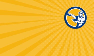 Kartvizit sıvacı mala daire retro