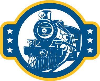 buhar tren lokomotif açık retro