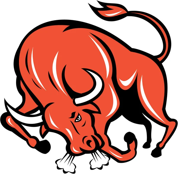 Charging bull cartoon Vector Art Stock Images | Depositphotos