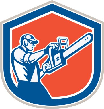 Oduncu ağaç düzeltici arborist chainsaw kalkan 