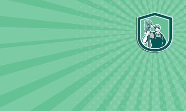 Kartvizit hademe temiz paspas kalkan retro holding