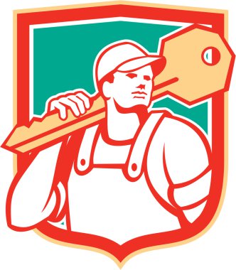 Anahtar Kilit Hizmetleri yürütmek anahtar kalkan retro