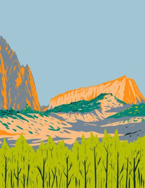 Echo Canyon State Park 'ın WPA poster sanatı Amerika Birleşik Devletleri' nin Pioche Nevada şehrinin doğusunda yer almaktadır..