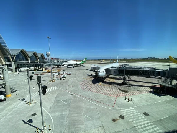 Cebu Philippines Jan 2020 View Airport Apron Apron Flight Line — Stock Photo, Image