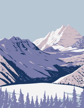 ABD 'nin Aspen, Colorado yakınlarındaki Snowmass Village' da bulunan Aspen Snowmass kayak merkezinin WPA poster sanatı proje yönetimi tarzında veya federal sanat projesi tarzında yapıldı.