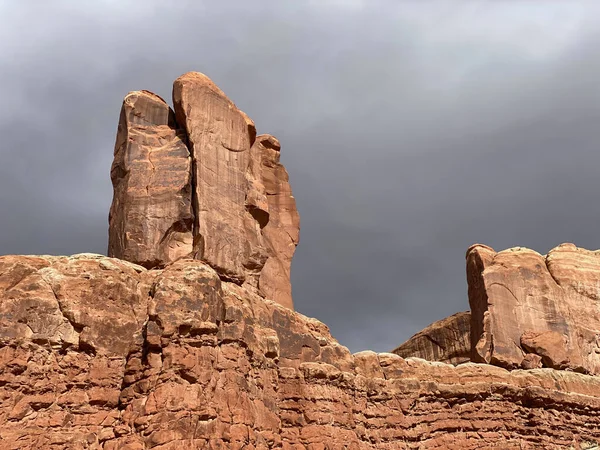 Photo Park Avenue Trail Arches Entrance Road Arches National Park — Stockfoto