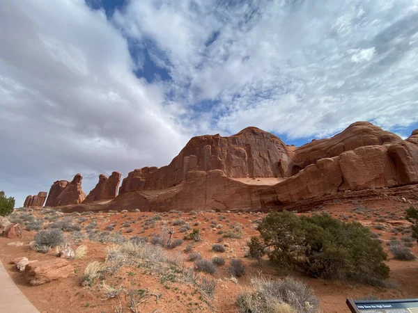 Photo Park Avenue Trail Arches Entrance Road Arches National Park — Φωτογραφία Αρχείου