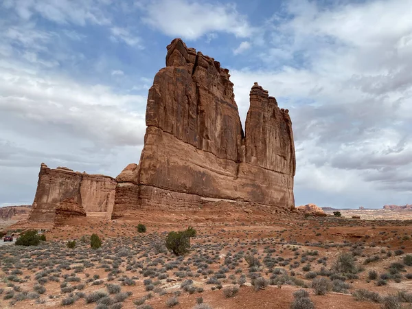 Photo Organ Courthouse Towers Cluster Arches National Park Located Moab — Stockfoto