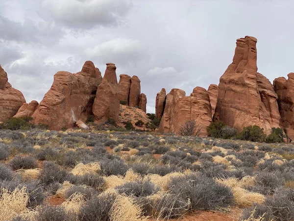 Photo Hoodoos Broken Arch Trail Sand Dune Arch Trailhead Arches — 图库照片