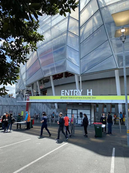 Auckland Oct Los Aficionados Rugby Asisten Copa Mundial Rugby 2021 —  Fotos de Stock