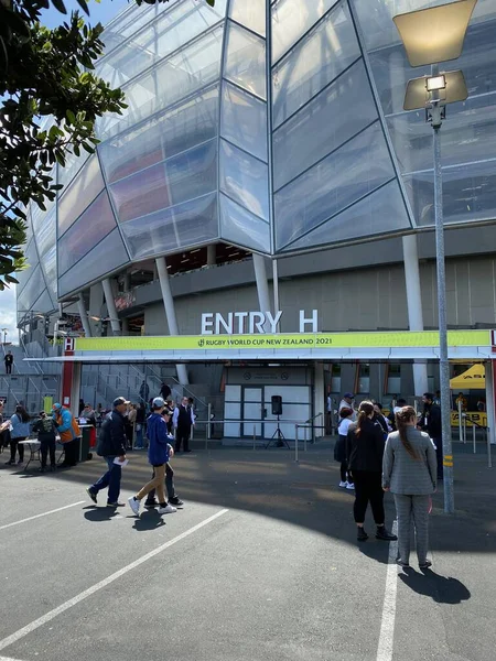 Auckland Oct Фанати Регбі Беруть Участь 2021 Rugby World Cup — стокове фото