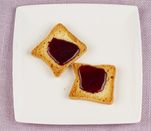 Toasts with jam — 图库照片