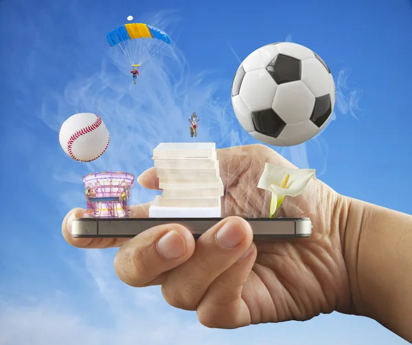 Smartphone entertainment — Stock Photo, Image